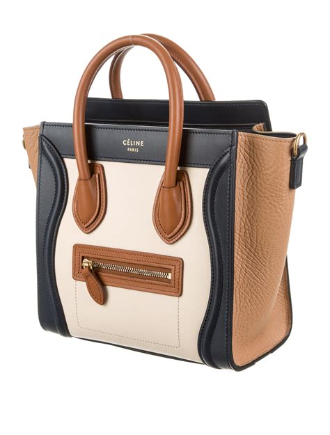 Celine nano luggage tote bag